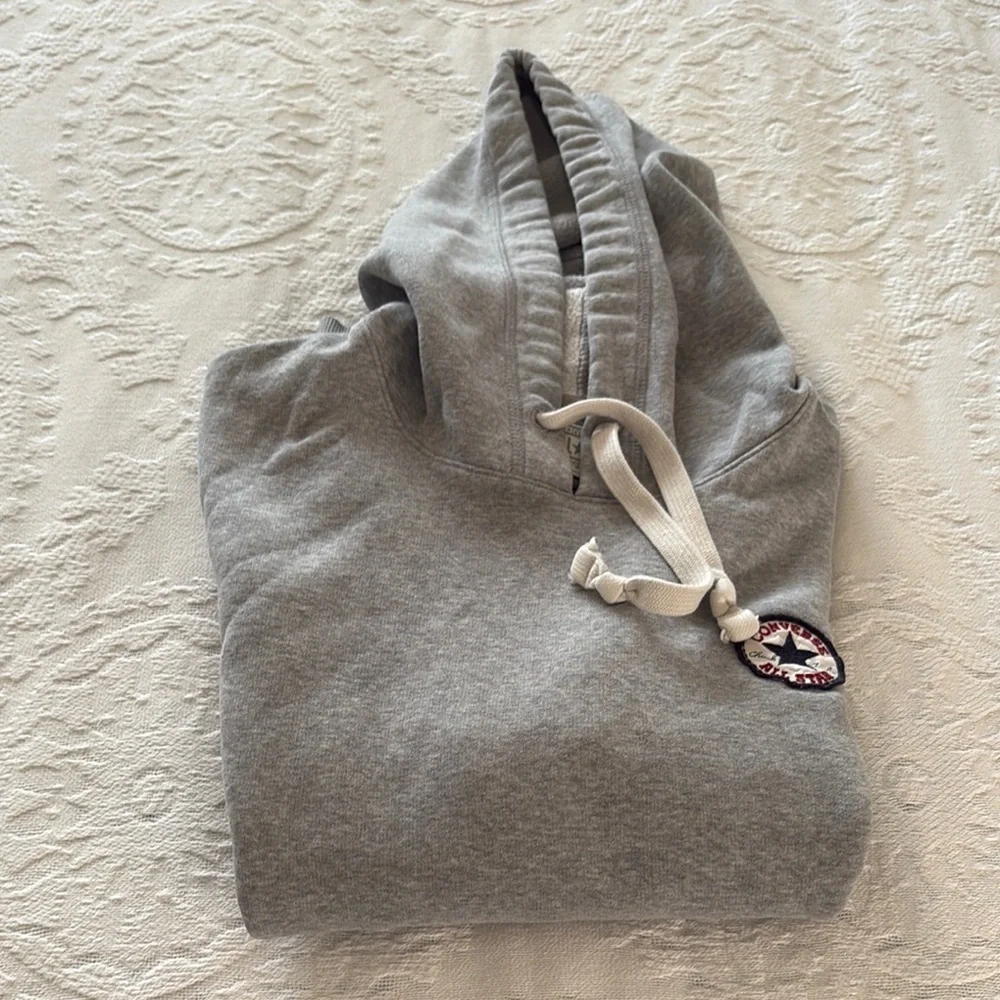 Gently Loved Vintage Chuck Taylor Converse Light Gray Hoodie Sweater Unisex